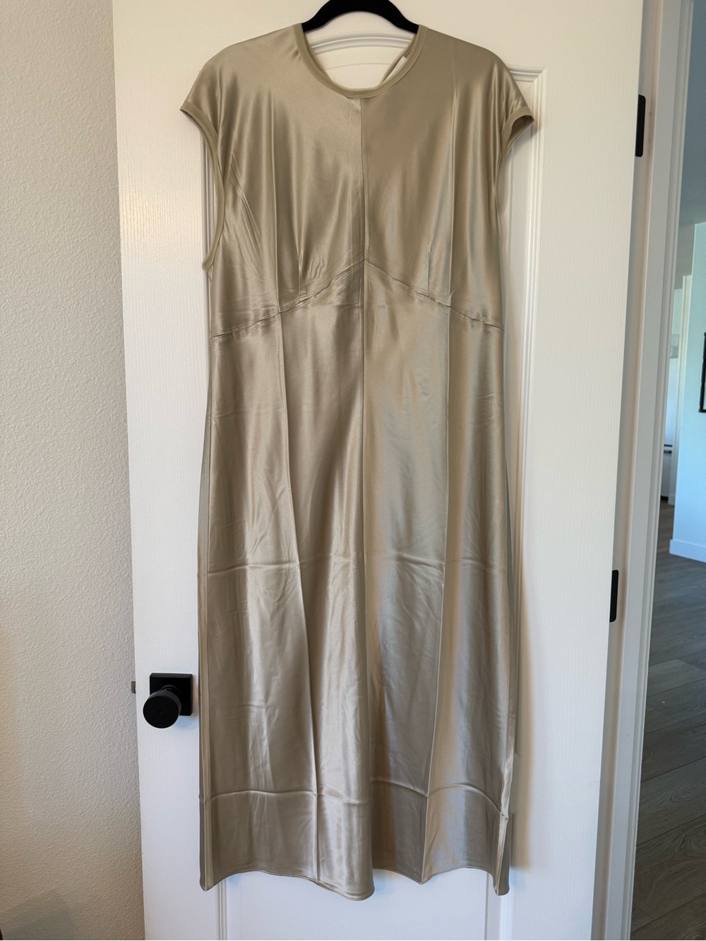 Banana Republic Claudette Silk Sheath Dress in Taupe